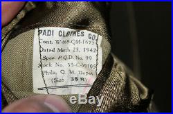 Original Early WW2 U. S. Army Air Forces Patched Uniform Jacket, Named & 1942 d