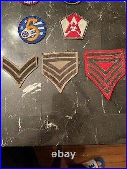 Original Lot Ww2 82nd 101st 17th 83rd Airborne World War II Patches Vet And Pins