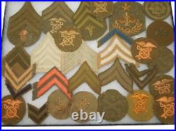 Original Lot of US Army Enlisted Rank Patches Insignia Quartermaster Medical