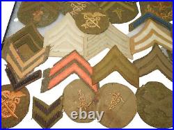 Original Lot of US Army Enlisted Rank Patches Insignia Quartermaster Medical