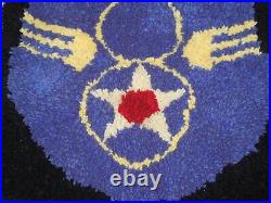Original Post WWII Large Stubby Wing 8th Army Air Force AAF Floor Rug