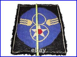 Original Post WWII Large Stubby Wing 8th Army Air Force AAF Floor Rug