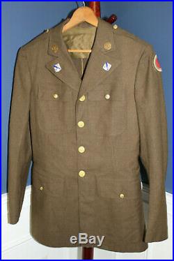 Original Pre WW2 U. S. Army 37th I. D. Patched Uniform Jacket, Lg Size & 1940 d