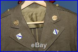 Original Pre WW2 U. S. Army 37th I. D. Patched Uniform Jacket, Lg Size & 1940 d