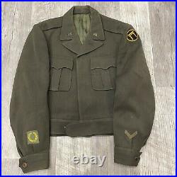 Original WW2 Era US Army Ike Jacket Dress Coat Ryukyu Japan Patch Occupation