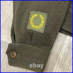 Original WW2 Era US Army Ike Jacket Dress Coat Ryukyu Japan Patch Occupation