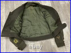 Original WW2 Era US Army Ike Jacket Dress Coat Ryukyu Japan Patch Occupation