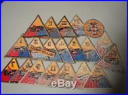 Original WW2 US Army ARMOR Div Patch Group -21 Different