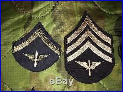 Original WW2 US Army Air Corps Rank Lot Wing & Prop, Chevrons, Sergeant Corporal