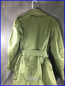 Original WW2 US Army Officers Double Breasted Overcoat Long Coat w Patches WWII