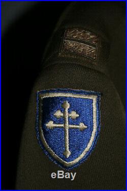 Original WW2 U. S. Army 28th & 79th Infantry Div Patch Bullion Capt. Uniform Coat