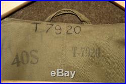 Original WW2 U. S. Army 2nd Air Force Patched Wool O. D. Uniform Overcoat, 1942 d