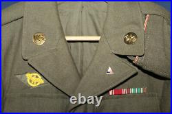 Original WW2 U. S. Army 3rd Armored Div. Patched Uniform Ike Jacket 1944 d. WithHat