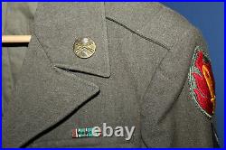 Original WW2 U. S. Army 63rd & 36th I. D. Patched Uniform Ike Jacket, 1944 d