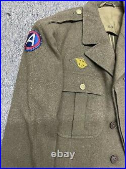 Original WW2 U. S. Army 94th Infantry Division Patched Ike Jacket Size 39R