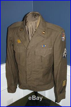 Original WW2 U. S. Army Air Forces 5th AAF Patched Ike Uniform Jacket, 1944 d