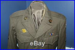 Original WW2 U. S. Army Air Forces 5th AAF Patched Ike Uniform Jacket, 1944 d