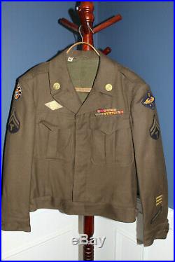 Original WW2 U. S. Army Air Forces Far East & 5th Air Force Patched Ike Jacket