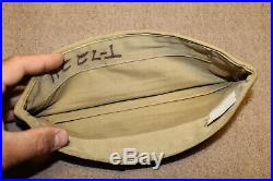 Original WW2 U. S. Army Airborne Patched Khaki Overseas Hat, 1943 d. WithGI Stamps