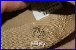 Original WW2 U. S. Army Airborne Patched Khaki Overseas Hat, 1943 d. WithGI Stamps