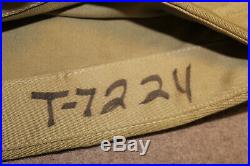 Original WW2 U. S. Army Airborne Patched Khaki Overseas Hat, 1943 d. WithGI Stamps