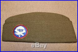 Original WW2 U. S. Army Airborne Patched Wool Overseas Hat, 1945 d. (Minty)