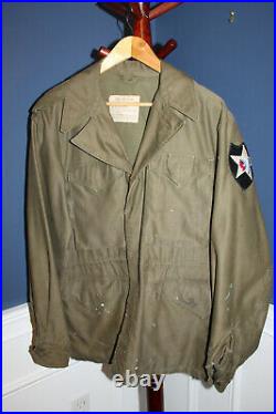 Original WW2 U. S. Army M43 Field Combat Jacket with2nd Inf. Div. Patch, 1944 d