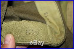 Original WW2 U. S. Army Port of Embarkation Patched Uniform Jacket & Overseas Hat