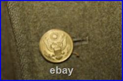 Original WW2 U. S. Army Replacement & School Command Patched OD Wool Overcoat