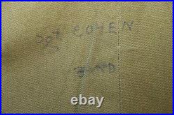 Original WW2 U. S. Army Replacement & School Command Patched OD Wool Overcoat