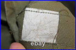 Original WW2 U. S. Army Replacement & School Command Patched OD Wool Overcoat
