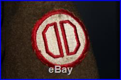 Original WW2 U. S. Army Soldier's 31st Infantry Div. Patched OD Wool Overcoat