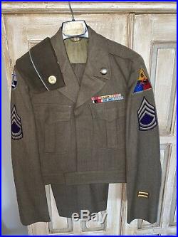 Original WW2 WWII Korean US Army 6th Armored Division Uniform