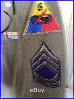 Original WW2 WWII Korean US Army 6th Armored Division Uniform