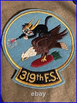 Original WWII 319th Fighter Squadron USAAF Army Air Forces A2 Jacket Patch