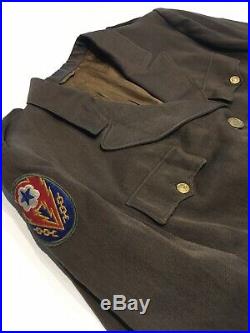Original WWII ANC WAC WAAC U. S. Army Nurse Summer OD Officer Jacket With Patch