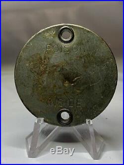 Original WWII D-DAY Invasion US Army Paratrooper Luminous Disc Helmet Marker