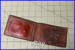 Original WWII US AAF Army Air Corp Wallet Very Unique Russet leather LOOK