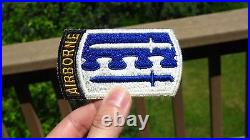 Original WWII US Army 2nd Airborne Brigade Patch SSI Attached TAB