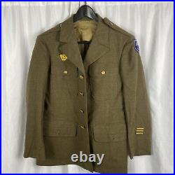 Original WWII US Army 79th Infantry Div Patched Uniform Jacket