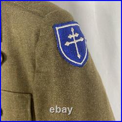 Original WWII US Army 79th Infantry Div Patched Uniform Jacket