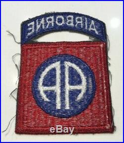 Original WWII US Army 82nd ABN Airborne Infantry Division Attached Tab Patch NG