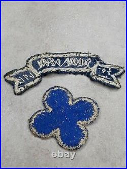 Original WWII US Army 88th Infantry Division Blue Devil Patch with Tab
