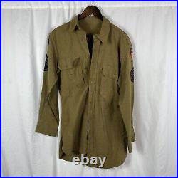 Original WWII US Army Air Corp Shirt Patched CBI