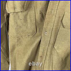 Original WWII US Army Air Corp Shirt Patched CBI