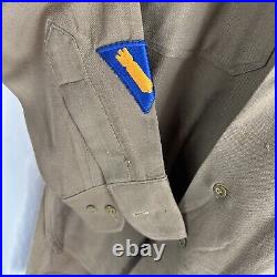 Original WWII US Army Air Corp Shirt with Sterling Wings & English 8th div patch