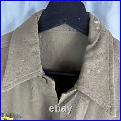 Original WWII US Army Air Corp Shirt with Sterling Wings & English 8th div patch
