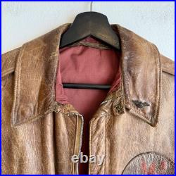 Original WWII US Army Air Corps A-2 Flight Jacket Patched Southeast Command