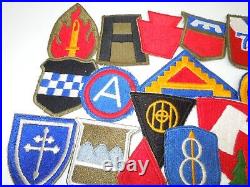 Original WWII US Army Lot of 20 Infantry Division & European Theater Patches