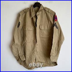 Original WWII US Army Shirt Patched 474th Inf Reg FSSK